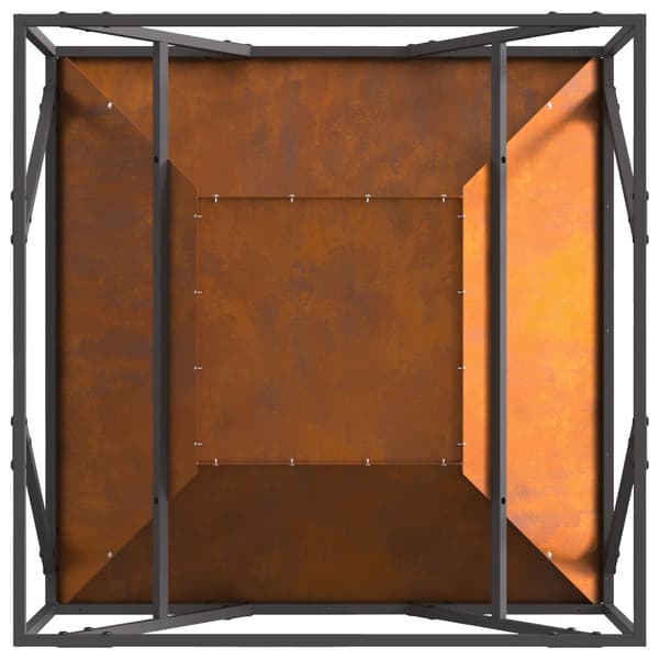 Eldstad Brun 80 x 80 x 40 cm Väderbeständig stål