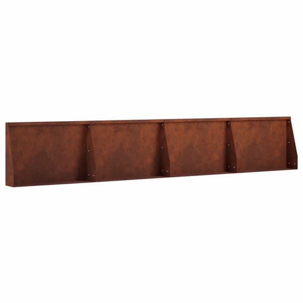 Stödvägg 4 st 60 x 12 x 30 cm Väderbeständig stål Rostig