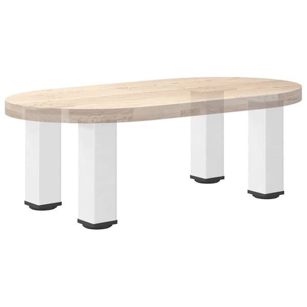 Soffbordsben 4 st vita 42-44 cm stål
