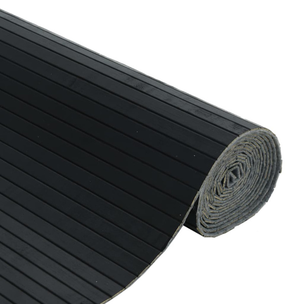 Rumsavdelare svart bredd 400 cm höjd 165 cm bambu