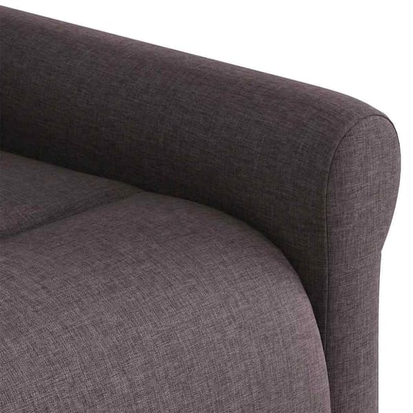 Elektrisk massagefåtölj mörkbrun tyg
