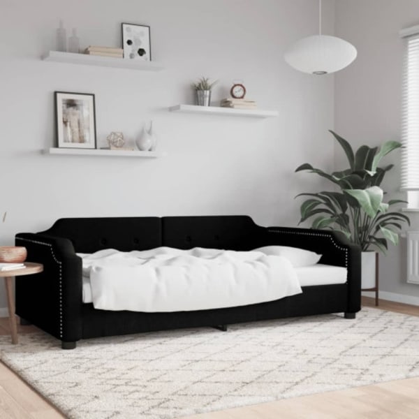 Dagbädd svart 90x190 cm tyg