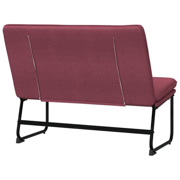 Bänk vinröd 100x75x76 cm tyg