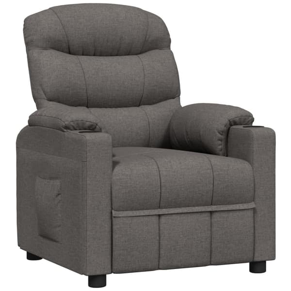 Reclinerfåtölj mörkgrå tyg