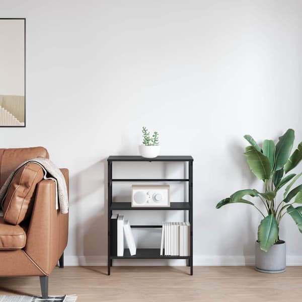 Hyllsystem Svart Ek 60 x 29,5 x 81 cm Konstruerat trä