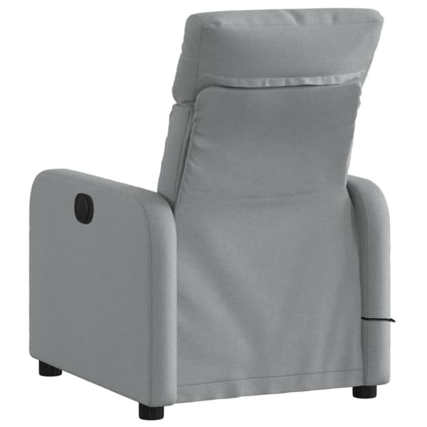 Massagefåtölj ljusgrå tyg