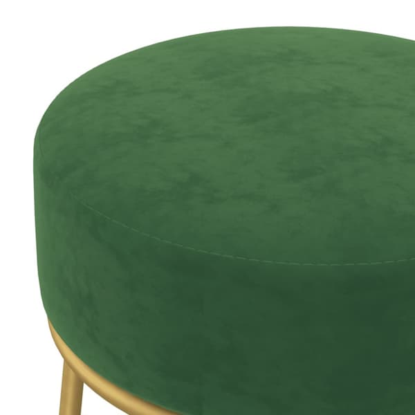 Rund förvaringspall grön sammet