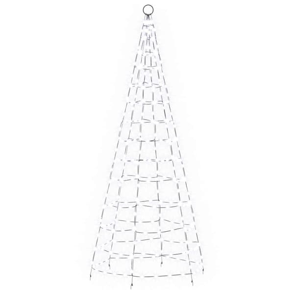 Julgransbelysning med markspett och flaggstång 180 cm