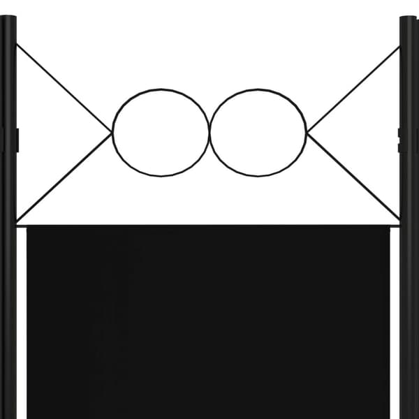 Rumsavdelare 4 paneler svart 160x180 cm