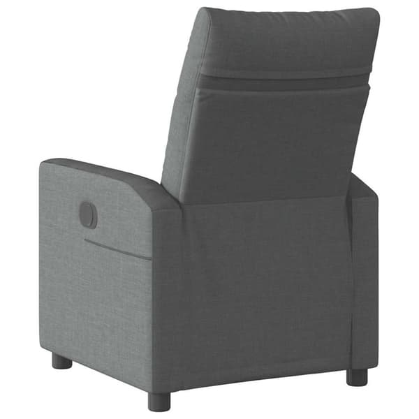 Elektrisk reclinerfåtölj mörkgrå tyg