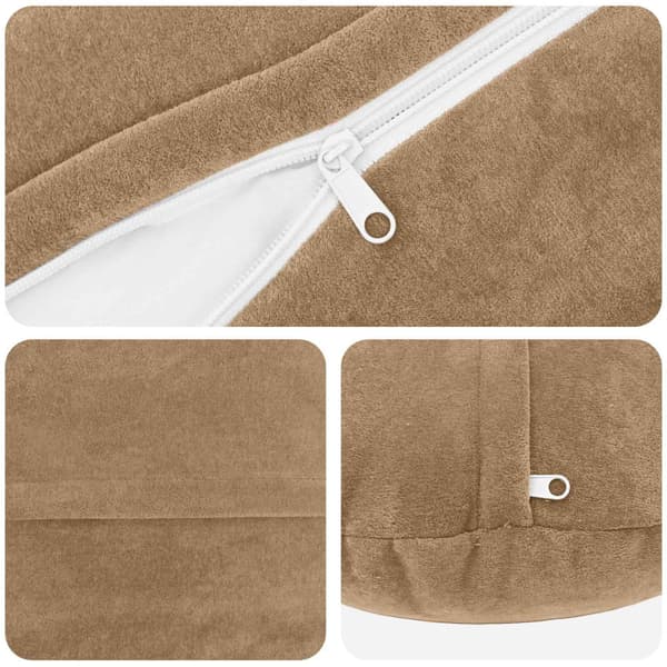 Kudde med kudde HEERLEN 2 st Taupe Mikrofiber Fleece