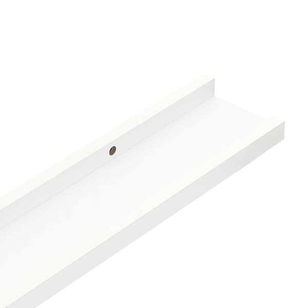 Tavellist 2 st vit 80x9x3 cm MDF