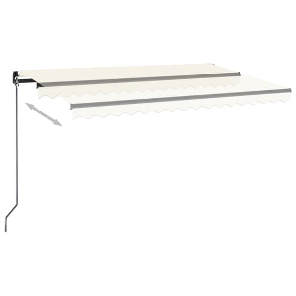 Markis manuellt infällbar 400x350 cm gräddvit