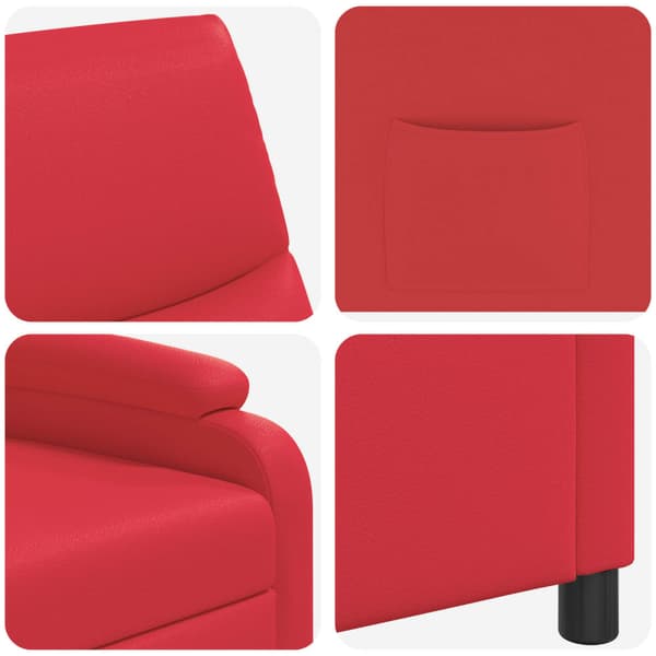 Recliner Röd Konstläder
