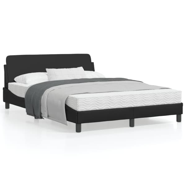 Bed Frame "Dover" Black 140x200 cm Faux Leather