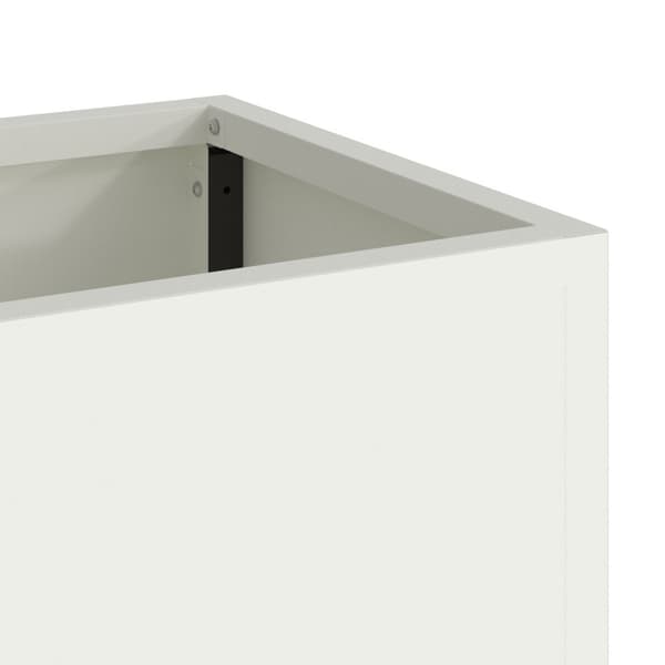 Höjdträdgårdsplanterare Vit 100 x 26 x 82 cm Stål