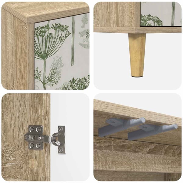 Sideboard GOTHA Sonoma-ek 102 x 33 x 75 cm Konstruerat trä