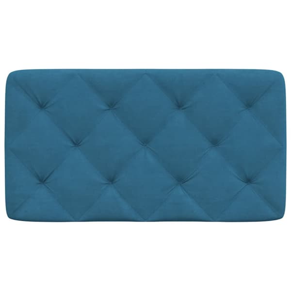 Headboard Cushion Blue 80 cm Velvet