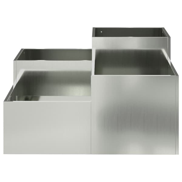 Trädgårdsplanterare Silver 100 x 100 x 48 cm Galvaniserat stål