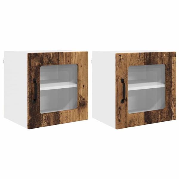 Köksskåp Lucca 2 pcs Gammalt trä 40 x 31 x 40 cm