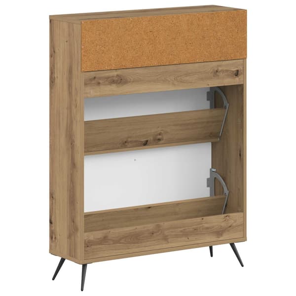 Skoskåp BREDA 78 x 24 x 103 cm Konstruerat trä Artisan-ek