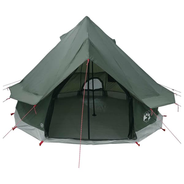 Tipi Tält med tak Armégrön 250 x 250 cm Polyester och Stål