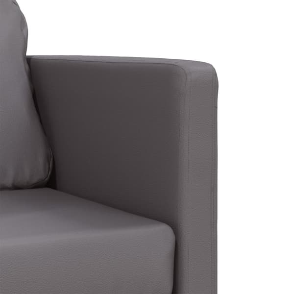 Golvbäddsoffa 2-i-1 grå 112x174x55 cm konstläder