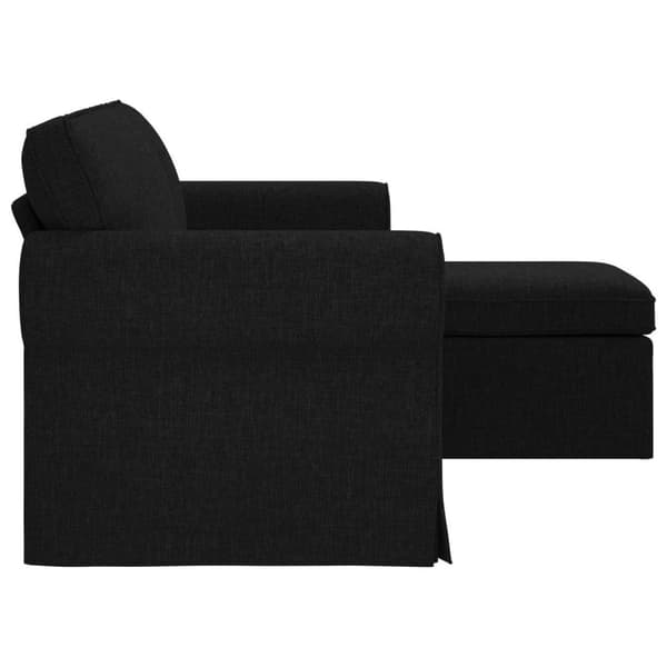 Soffa Svart 195 x 138 x 80 cm tyg