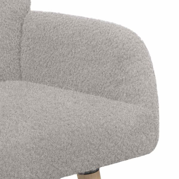 2-sitssoffa med ben i massivt trä Ljusgrå Bouclé
