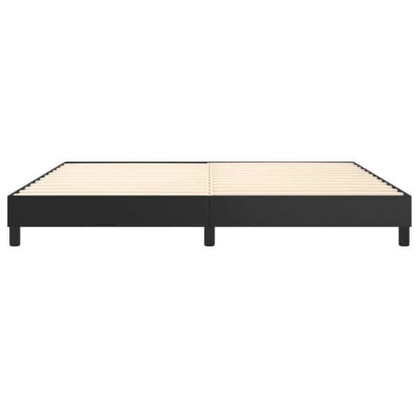 Boxspring-sängram svart 200x200 cm konstläder