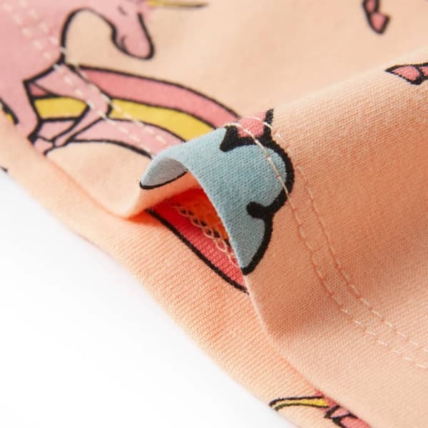 Barnpyjamas med korta ärmar ljus orange 116