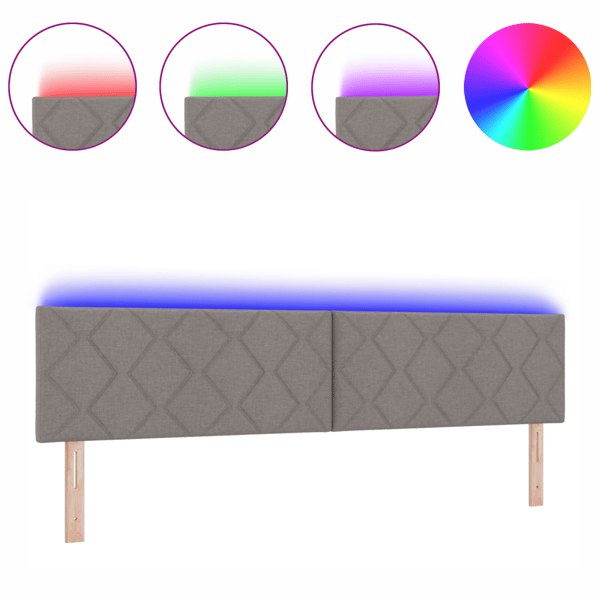 LED huvuddyna Taupe tyg