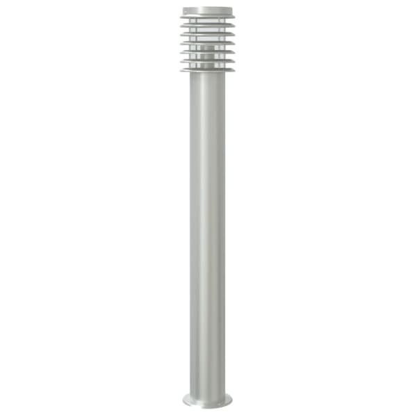 Utomhusgolvlampa med sensor silver 110 cm rostfritt stål
