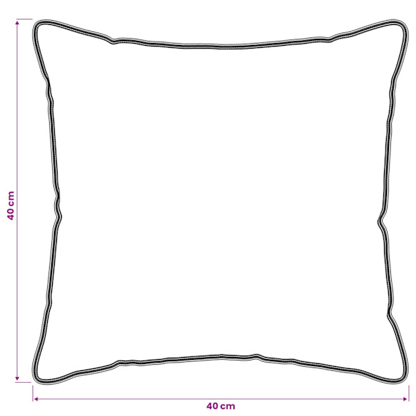Kudde 2 pcs Vit 40 x 40 cm Bambufiber