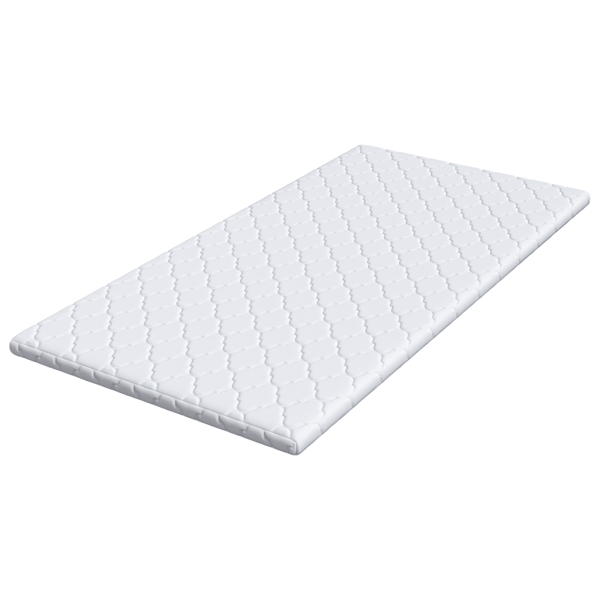 Kokostopper Vit 90 x 190 cm Jacquardtyg