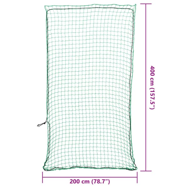Lastnät med elastiskt rep grön 4x2 m PP