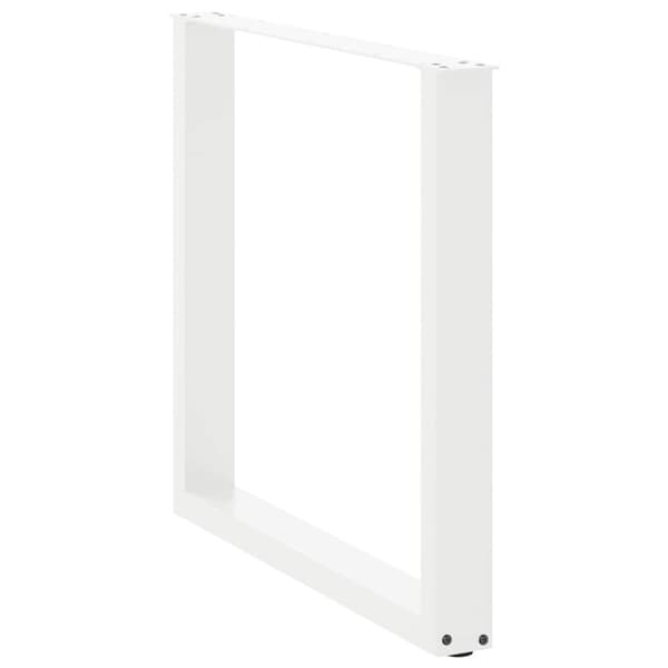 Matbordsben U-formade 2 st vita 80x(72-73) cm stål
