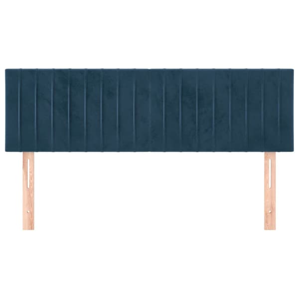 Sänggavlar mörkblå 144x5x78/88 cm sammet