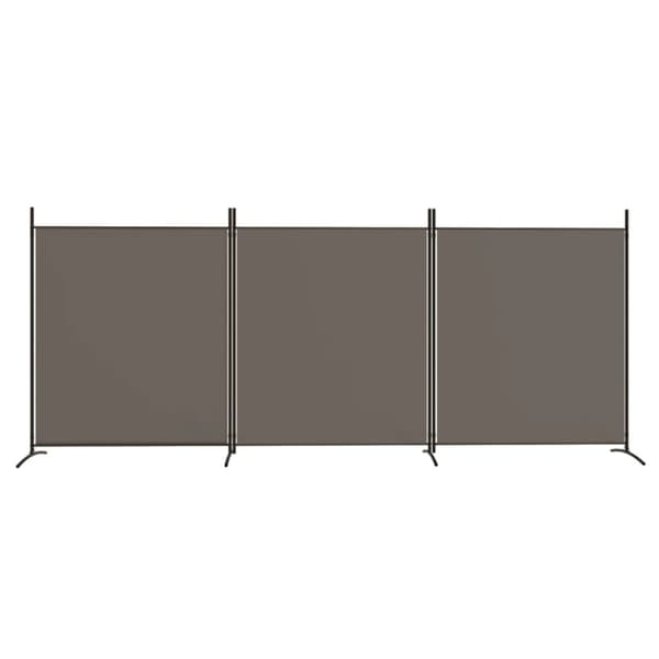Rumsavdelare 3 paneler antracit 525x180 cm tyg