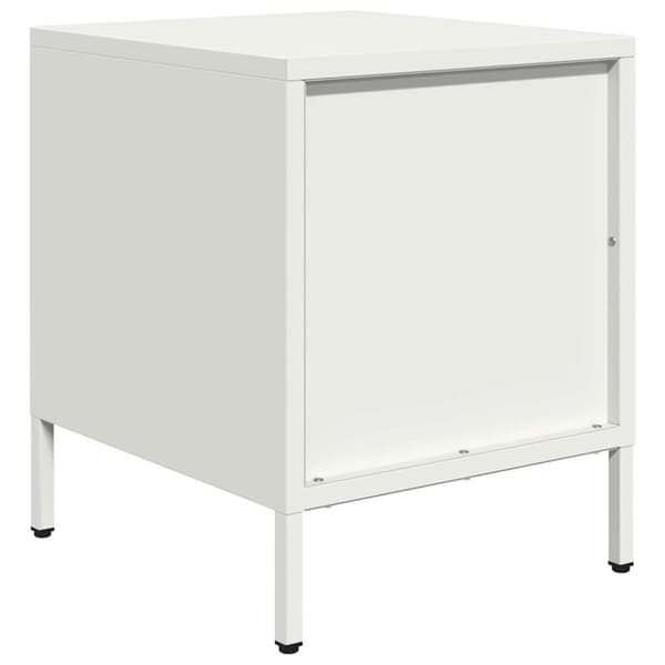 Sängbord vit 35x39x43,5 cm stål