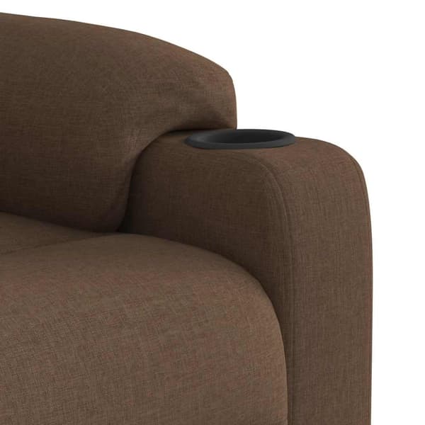 Reclinerfåtölj brun tyg