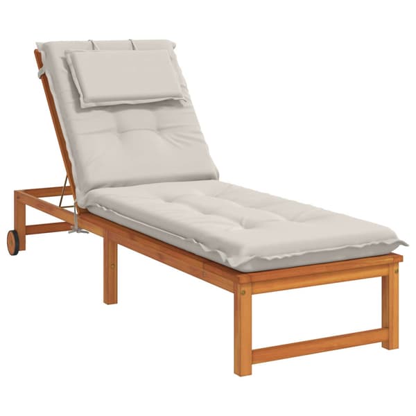 Solstol Kudde GEMERT 100% Polyester Vit 190 x 50 x 9 cm