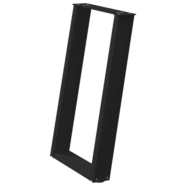 Matbordsben U-formade 2 st svarta 60x(72-73) cm stål