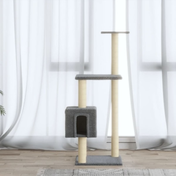 Klösträd med sisalpelare ljusgrå 104 cm