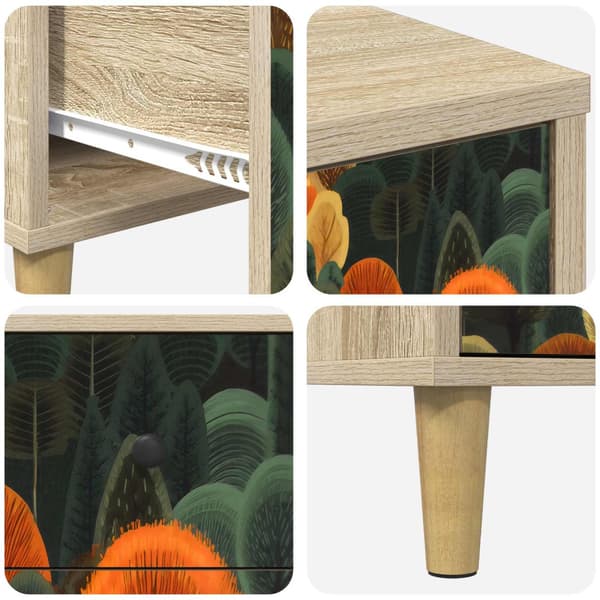 Kommode ZAANDAM Skogsprint 66 x 36,5 x 75 cm Konstruerat trä