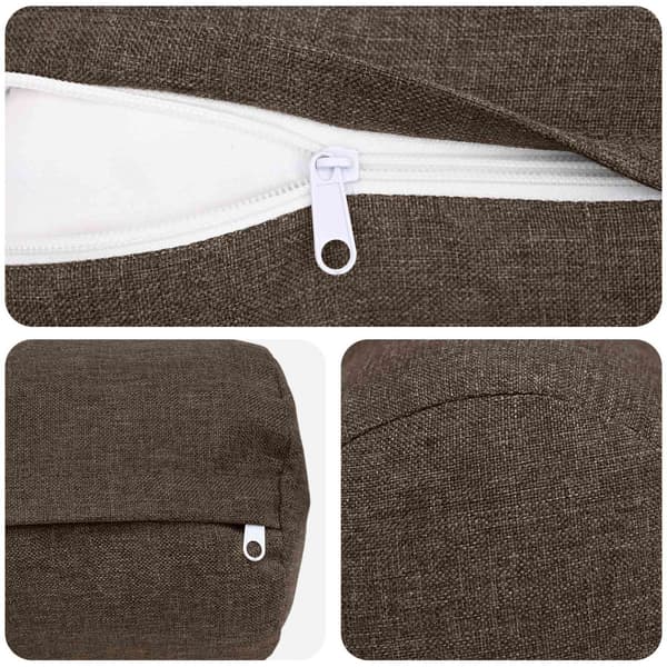 Kuddöverdrag 2 st HEERLEN Taupe Ø 15 x 40 cm Tyg