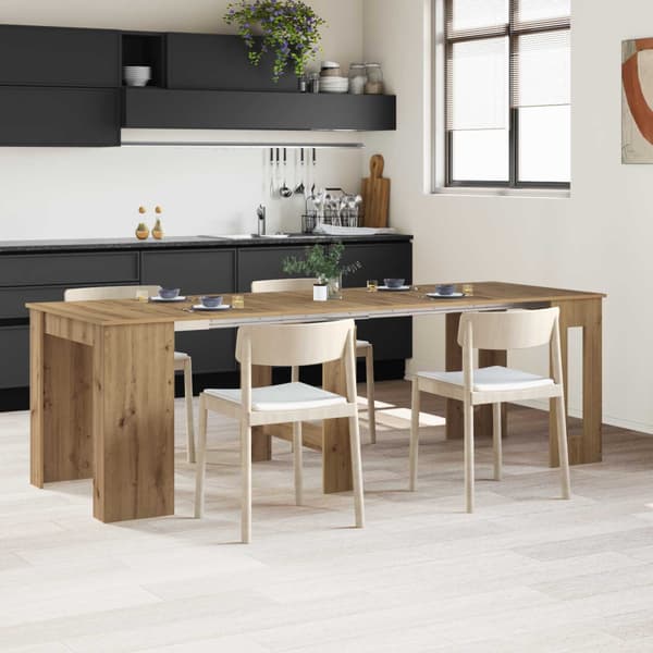 Matbord 240 x 85 x 75 cm Konstruerat trä Artisan-ek Rektangulär