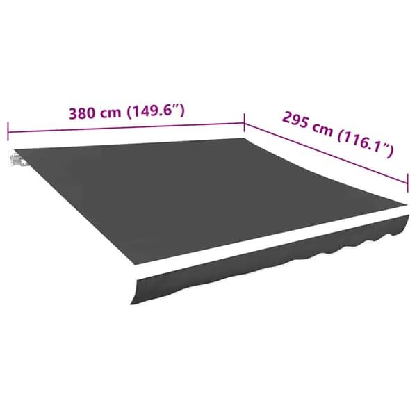 Markisduk antracit 4x3 m