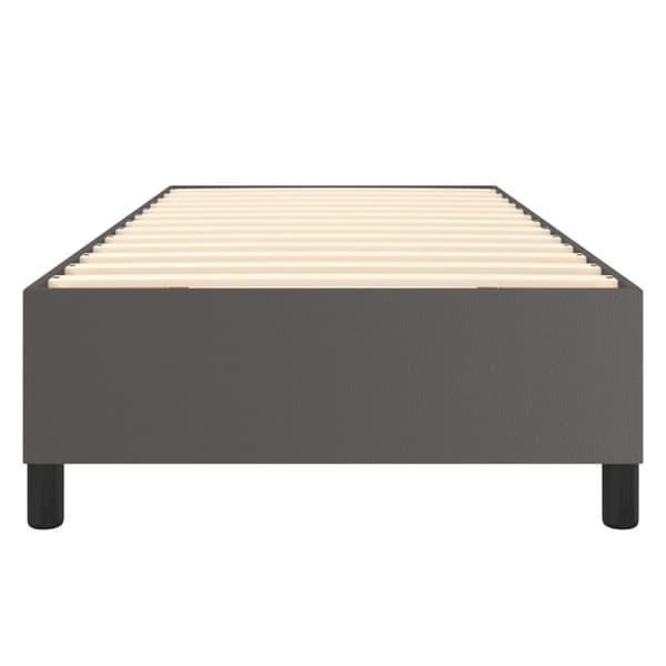 Boxspring-sängram grå 80x200 cm konstläder