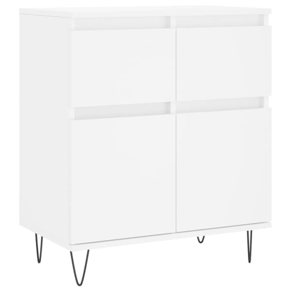 Byrå vit 60x35x70 cm konstruerat trä